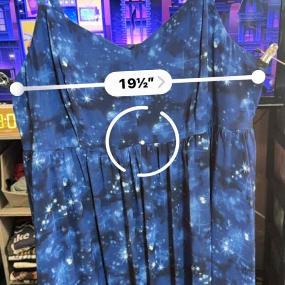 Torrid Size 4 Ladder Trimmed Maxi Dress - Chiffon Galaxy Blue - Picture 10 of 11